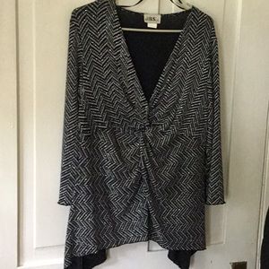 Black and silver top